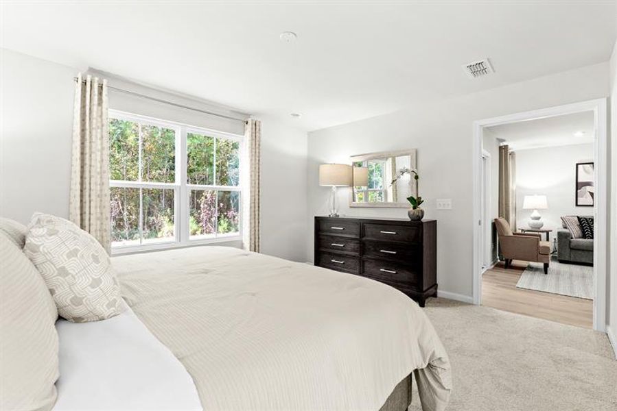 Representative furnished interior of a home built from the Fairview by Ryan Homes in Oakwood Trace, Fairburn (Image 25).