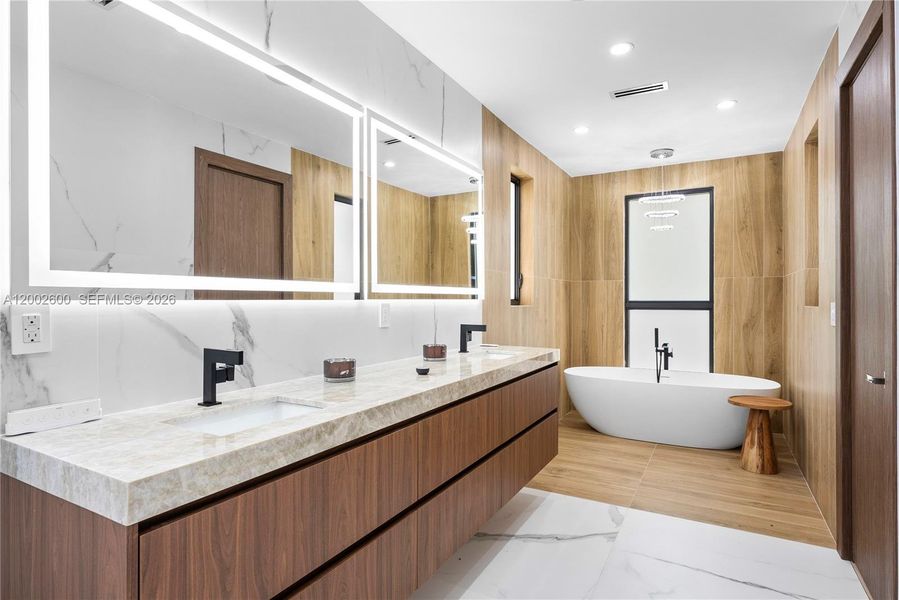 Furnished interior view inside a new home in , Miami (Image 42).