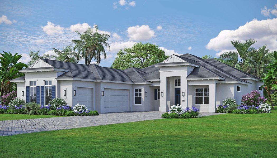 2D floor plan layout for the Somerset by GHO Homes in The Reserve at Grand Harbor, Vero Beach, FL (Image 21).