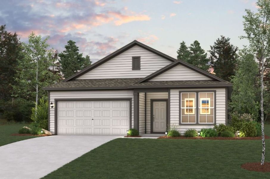 Front exterior of a new home in Reveille Estates, Bryan, TX, highlighting curb appeal (Image 2). Front exterior of a new home in Reveille Estates, Bryan, TX, highlighting curb appeal (Image 2).