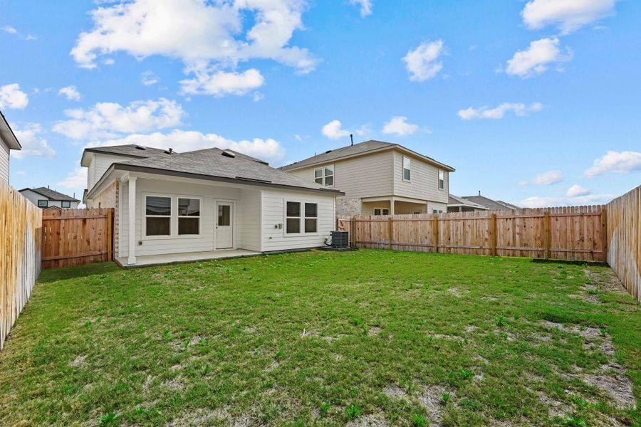 Exterior details and patio area of a home in Whisper South, San Marcos (Image 2). Exterior details and patio area of a home in Whisper South, San Marcos (Image 2).