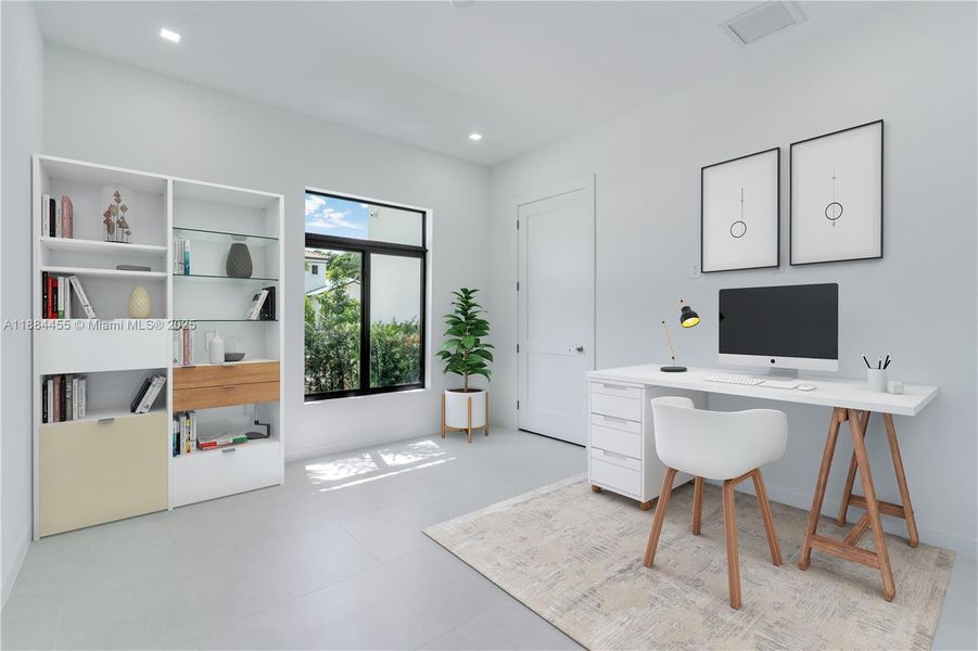 Furnished interior view inside a new home in , Miami (Image 4).