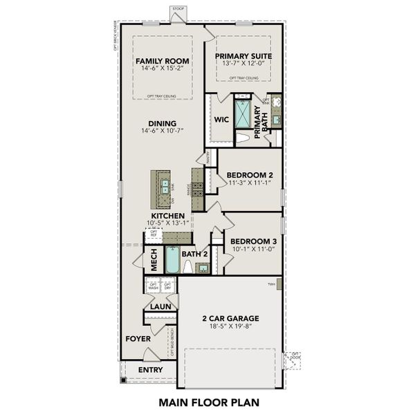 2D floor plan layout of this home in Caney Creek Place, Conroe, TX (Image 85).