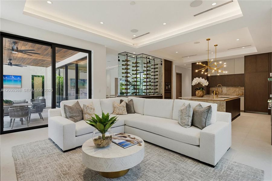 Furnished interior view inside a new home in , Miami (Image 8).