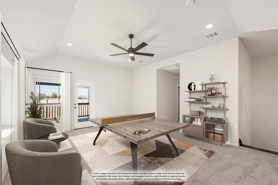 Furnished interior view inside a new home in The Oaks, Red Oak (Image 19).
