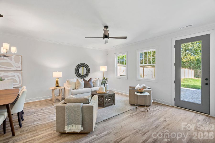 Furnished interior view inside a new home in , Charlotte (Image 17). Furnished interior view inside a new home in , Charlotte (Image 17).