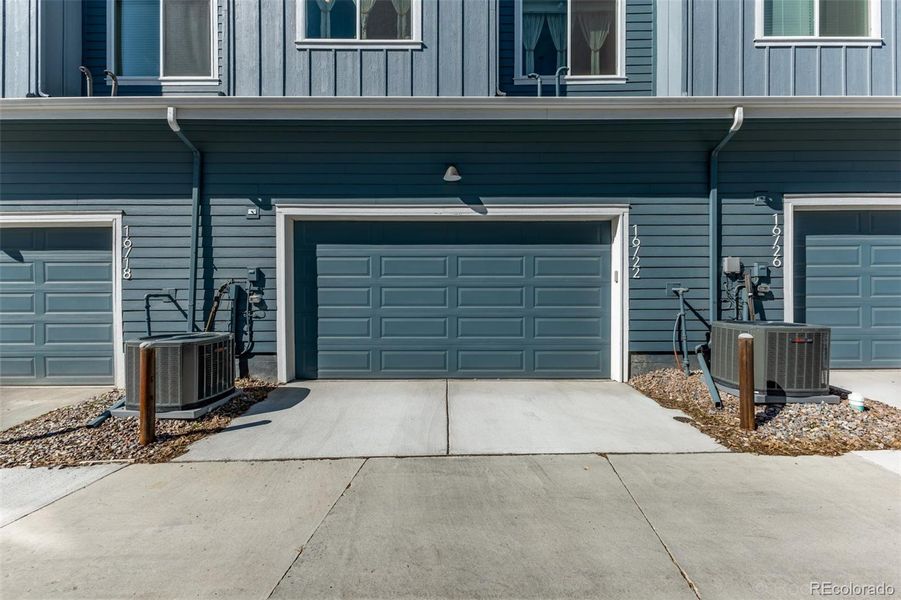 Attached two car garage