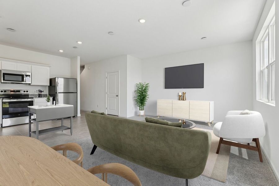 Furnished interior in a model home at Aster Towns in Summerville (Image 10).