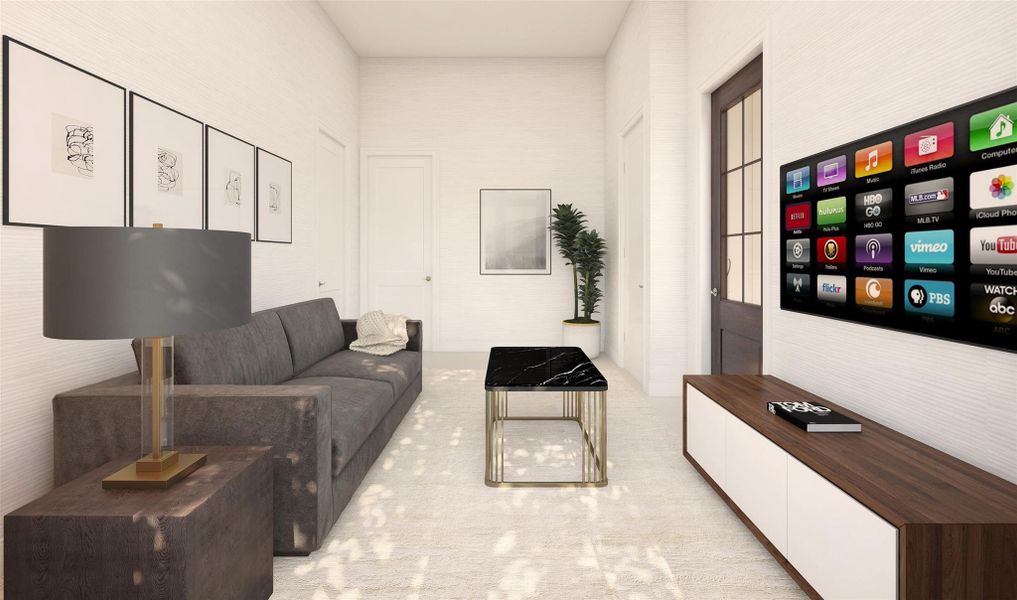 Extra Suite living room (*Artist rendering used for illustration purposes only.) Extra Suite living room (*Artist rendering used for illustration purposes only.)
