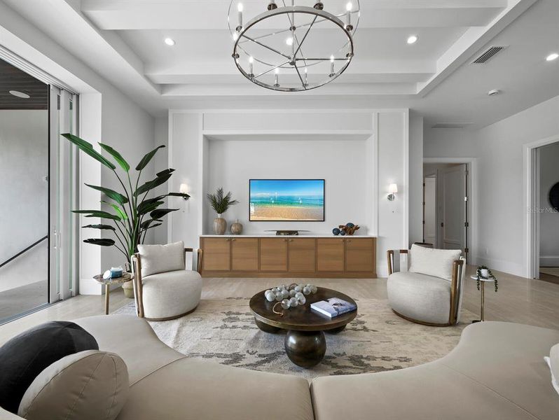 Furnished interior view inside a new home in , Sarasota (Image 49).