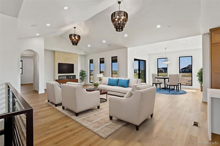 Great Room virtually staged