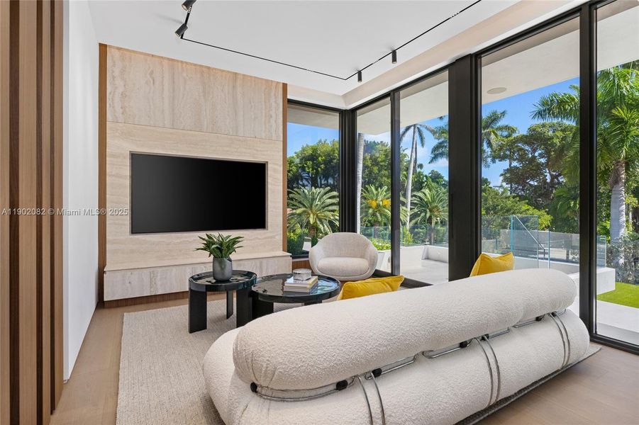 Furnished interior view inside a new home in , Miami Beach (Image 5). Furnished interior view inside a new home in , Miami Beach (Image 5).