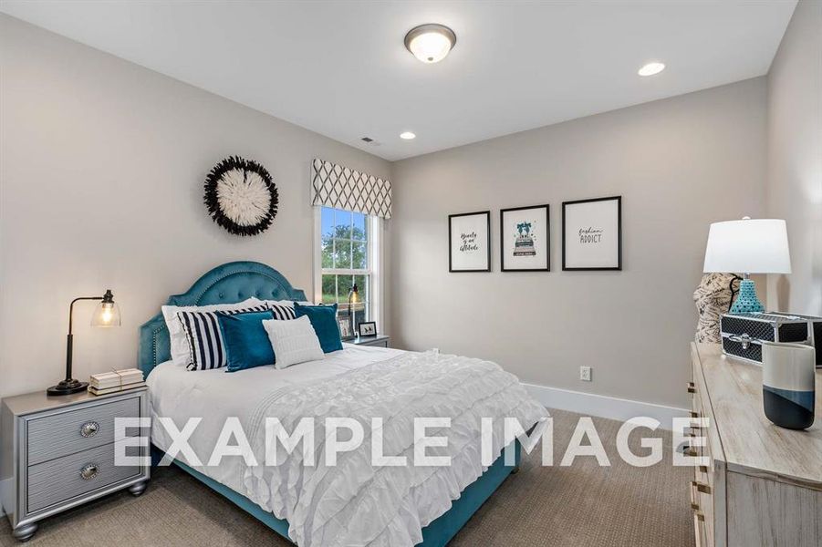 Bedroom with carpet floors