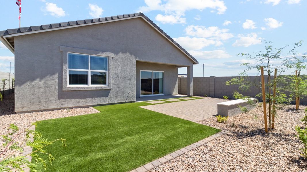 Exterior details and patio area of a home in Heartland Ranch, Coolidge (Image 2).