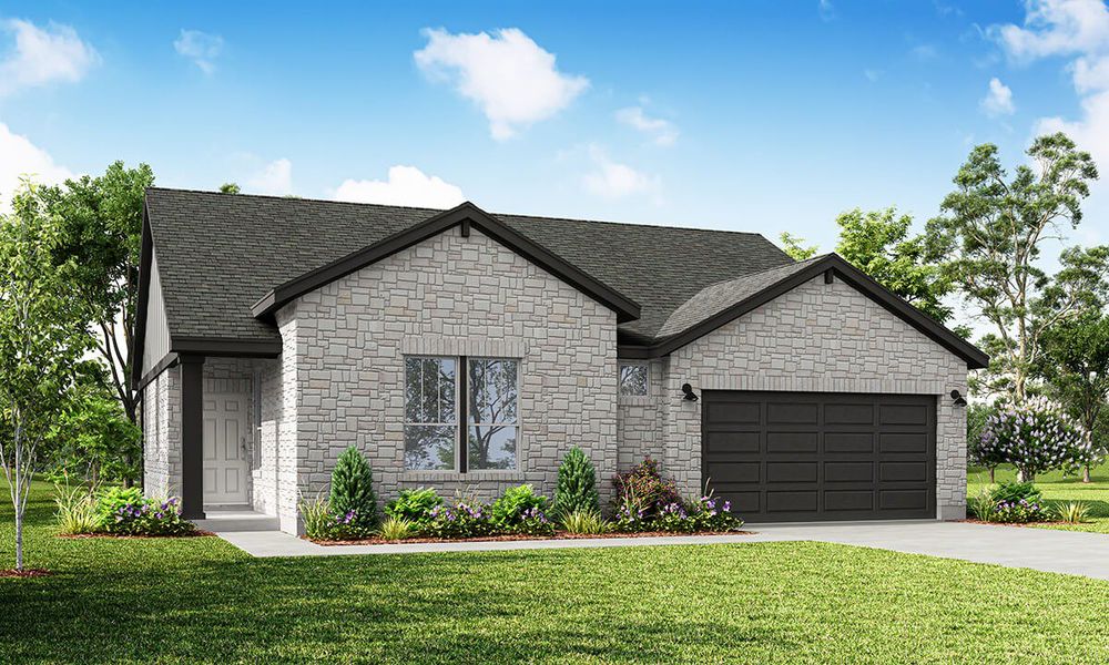 Representative exterior photo of a completed home built from the The Sage by Clark Wilson Builder in Anthem Cottages, Kyle, TX (Image 4). Representative exterior photo of a completed home built from the The Sage by Clark Wilson Builder in Anthem Cottages, Kyle, TX (Image 4).