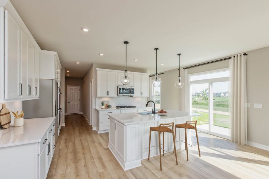 Representative furnished interior of a home built from the Grayson by Fischer Homes in Governor’s Preserve, Canton (Image 6).