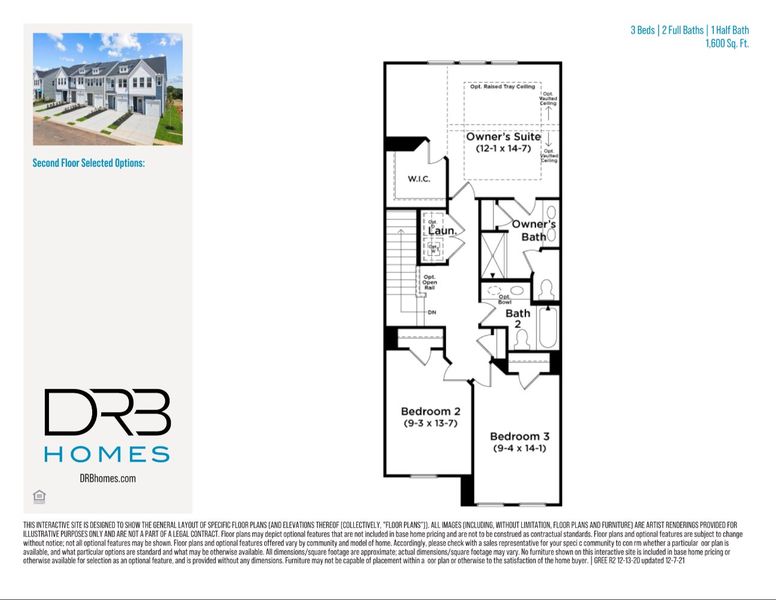 2D floor plan layout of this home in Silo Ridge, Anderson, SC (Image 4).