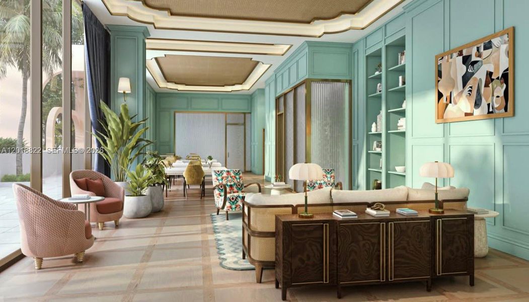 Furnished interior view inside a new home in , Miami (Image 13).