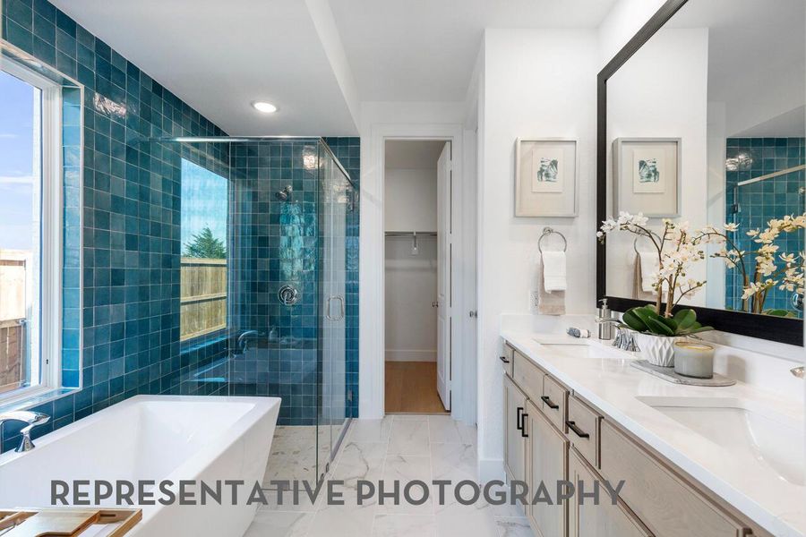 Furnished interior view inside a new home in Wolf Ranch, Georgetown (Image 6).