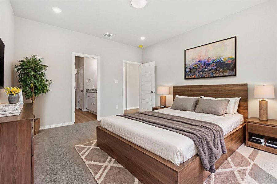 Furnished interior view inside a new home in Trails of Fossil Creek, Fort Worth (Image 17).