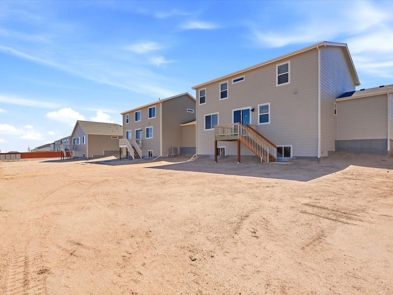 Exterior details and patio area of a home in Meridian Ranch, Peyton (Image 3).