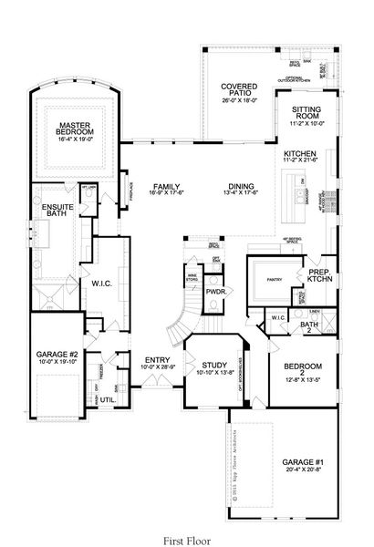 2D floor plan layout for the Carmichael by Landon Homes in Fields - Brookside North, Frisco, TX (Image 3). 2D floor plan layout for the Carmichael by Landon Homes in Fields - Brookside North, Frisco, TX (Image 3).