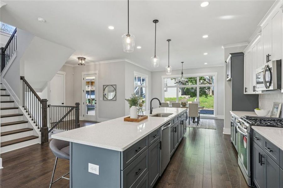 Furnished interior view inside a new home in , Atlanta (Image 6).