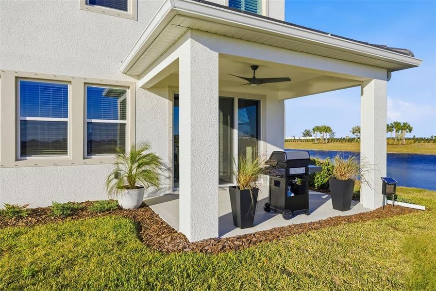 Exterior details and patio area of a home in Star Farms at Lakewood Ranch, Lakewood Ranch (Image 32).
