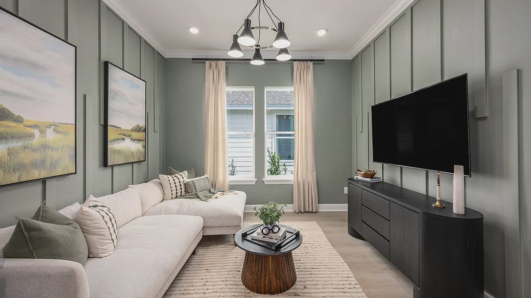 Representative furnished interior of a home built from the Marino by Taylor Morrison in Esplanade at St. Marys, St. Marys (Image 8).