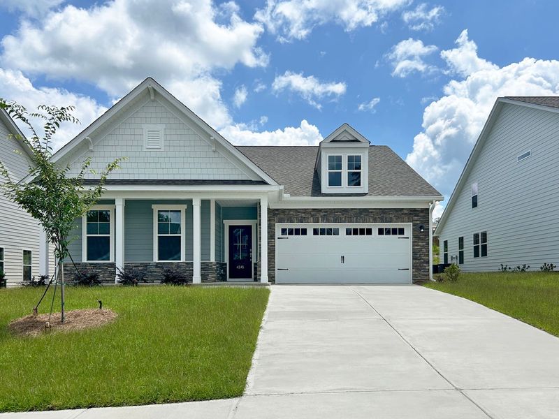 Front exterior of a new home in The Beacon at Old Peachtree Single Family Homes, Lawrenceville, GA, highlighting curb appeal (Image 35).