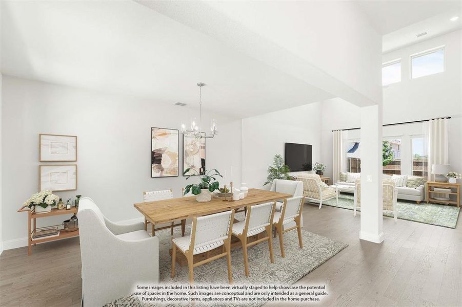 Furnished interior view inside a new home in Chaparral Park, Oak Point (Image 6).
