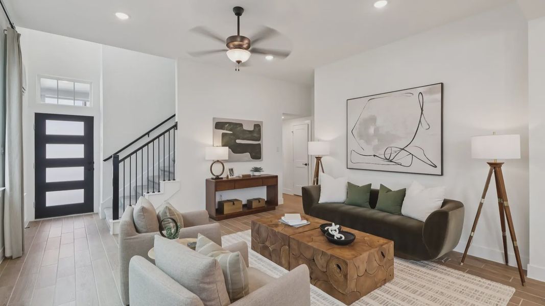 Representative furnished interior of a home built from the Versailles by Chesmar Homes in Kresston Chateau, Montgomery (Image 6). Representative furnished interior of a home built from the Versailles by Chesmar Homes in Kresston Chateau, Montgomery (Image 6).