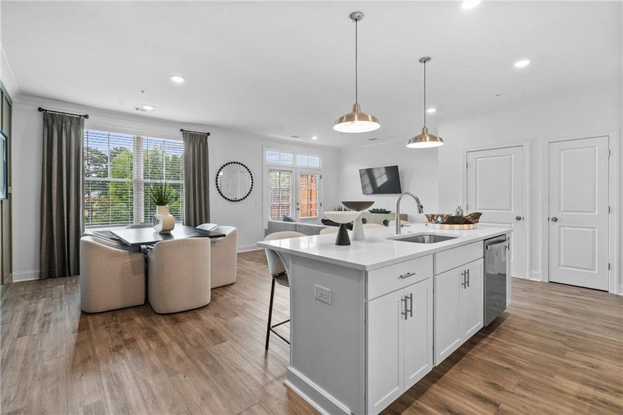 Furnished interior view inside a new home in Market Square at Sawnee Village, Cumming (Image 14).