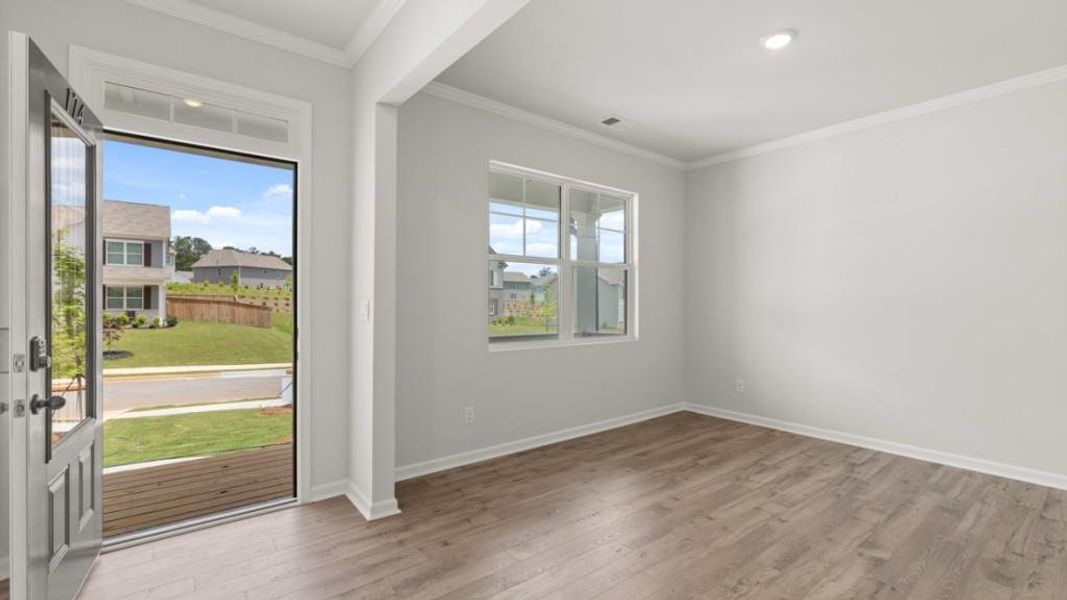 Spacious, unfurnished interior of a new home in Thompson Ridge, Dallas (Image 22). Spacious, unfurnished interior of a new home in Thompson Ridge, Dallas (Image 22).