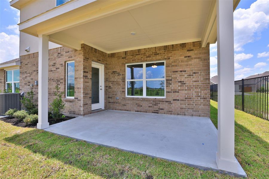 Exterior details and patio area of a home in River Ranch, Dayton (Image 23). Exterior details and patio area of a home in River Ranch, Dayton (Image 23).