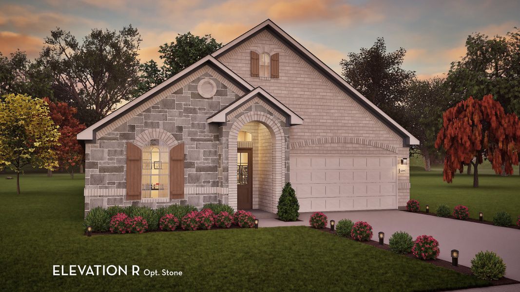 Representative exterior photo of a completed home built from the Glenwood by CastleRock Communities in Horizon Lakes, McLendon-Chisholm, TX (Image 21).