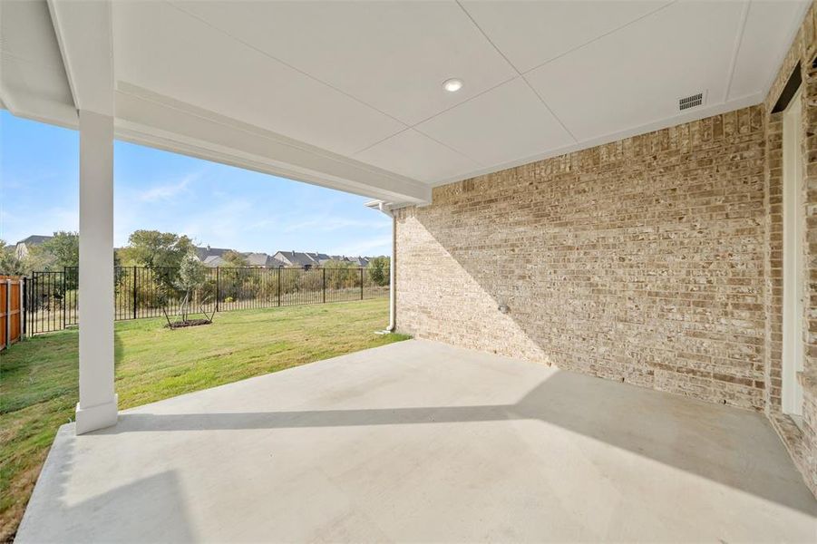 Exterior details and patio area of a home in Morningstar, Aledo (Image 20). Exterior details and patio area of a home in Morningstar, Aledo (Image 20).