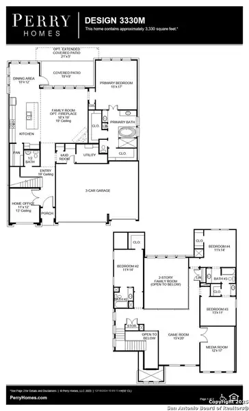 2D floor plan layout of this home in Ranches At Creekside 55', Boerne, TX (Image 1). 2D floor plan layout of this home in Ranches At Creekside 55', Boerne, TX (Image 1).