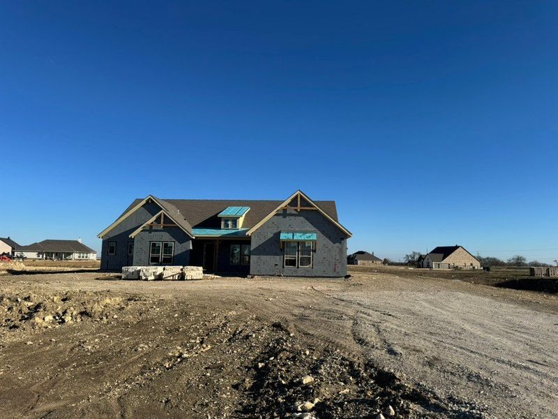 In-progress construction of a new home in Rocky Top, Krum, TX (Image 3).