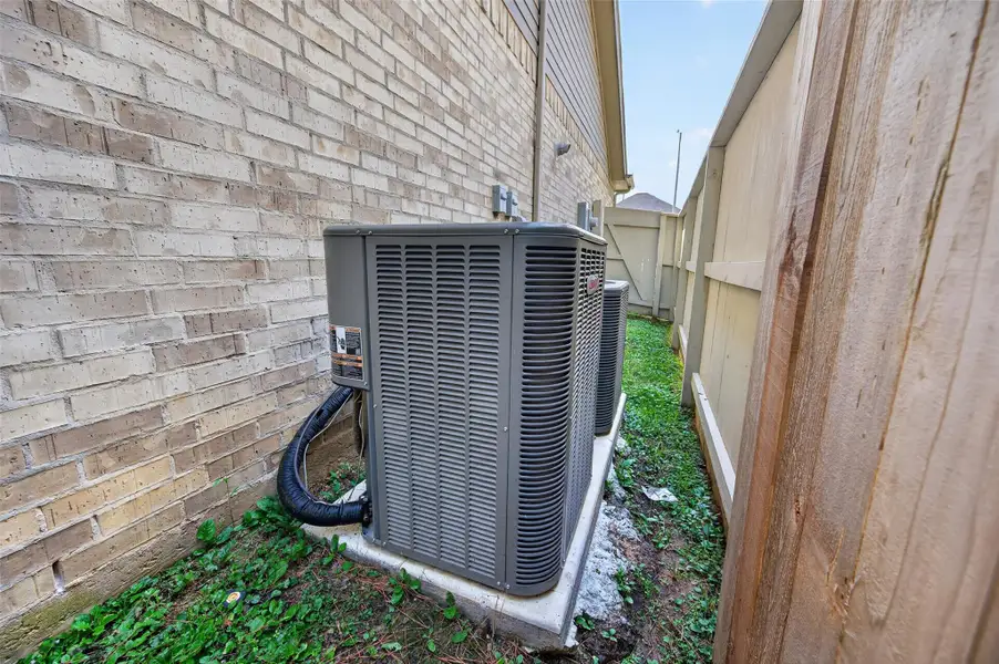 2 AC units and electrical plug in for whole home generator