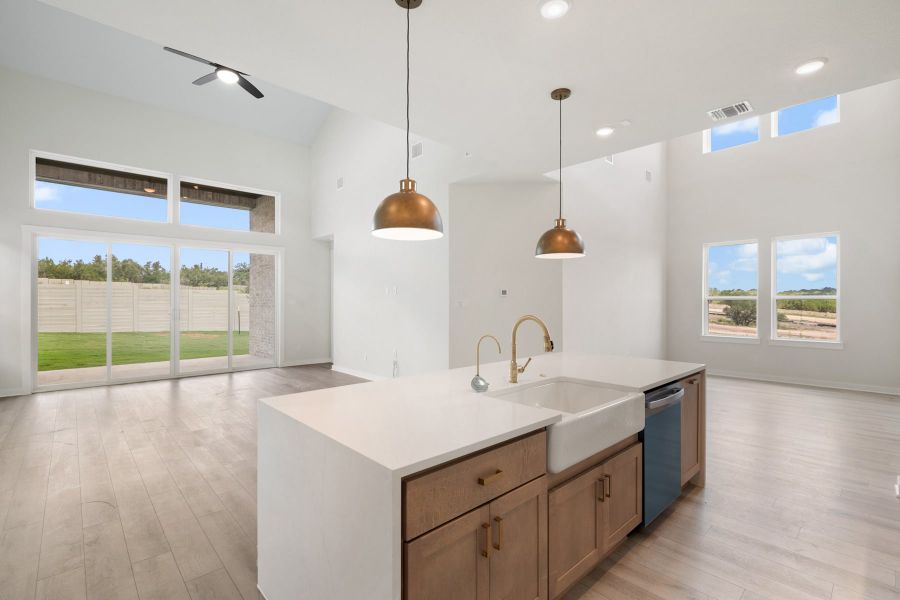 Furnished interior view inside a new home in Wolf Ranch, Georgetown (Image 10).