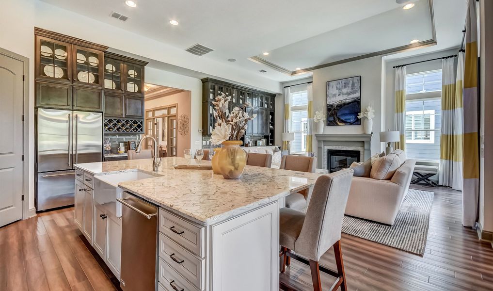 Kitchen overlooking great room