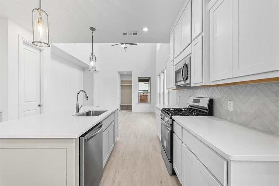 Furnished interior view inside a new home in Waterscape: 40ft. lots, Royse City (Image 6). Furnished interior view inside a new home in Waterscape: 40ft. lots, Royse City (Image 6).