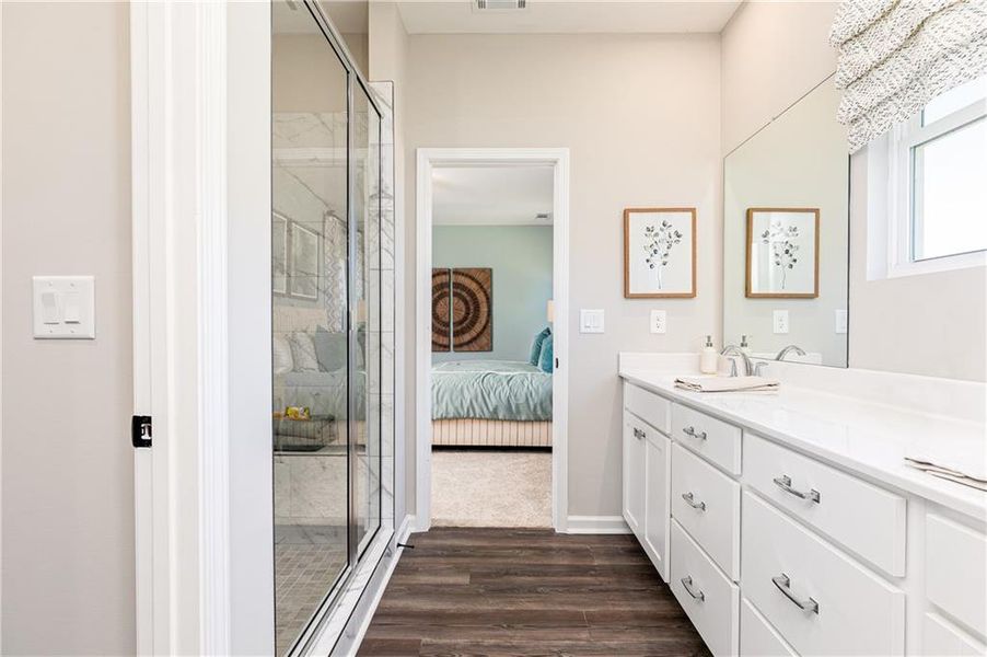 Furnished interior view inside a new home in Annsbury Park, Lilburn (Image 17).