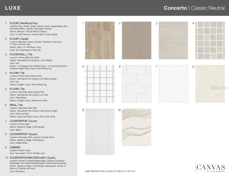 Sample of building materials used in homes in Esplanade at Azario Lakewood Ranch, Bradenton (Image 16). Sample of building materials used in homes in Esplanade at Azario Lakewood Ranch, Bradenton (Image 16).