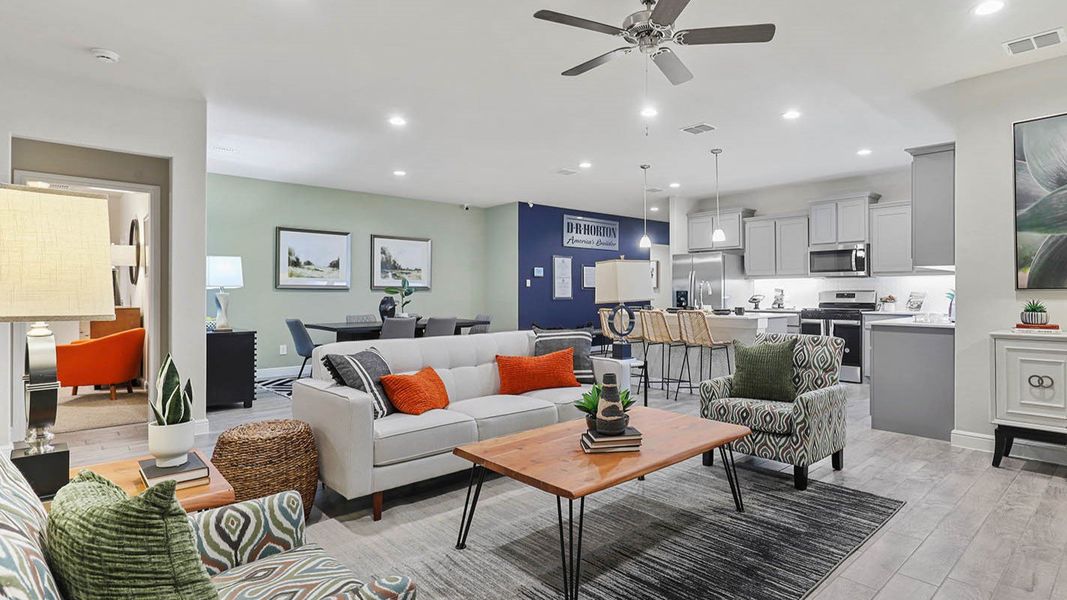 Furnished interior view inside a new home in Sandstone Estates, Granbury (Image 14). Furnished interior view inside a new home in Sandstone Estates, Granbury (Image 14).