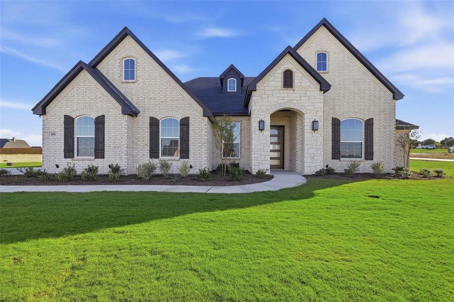 Front exterior of a new home in Aledo Heights - Aledo ISD, Aledo, TX, highlighting curb appeal (Image 1).