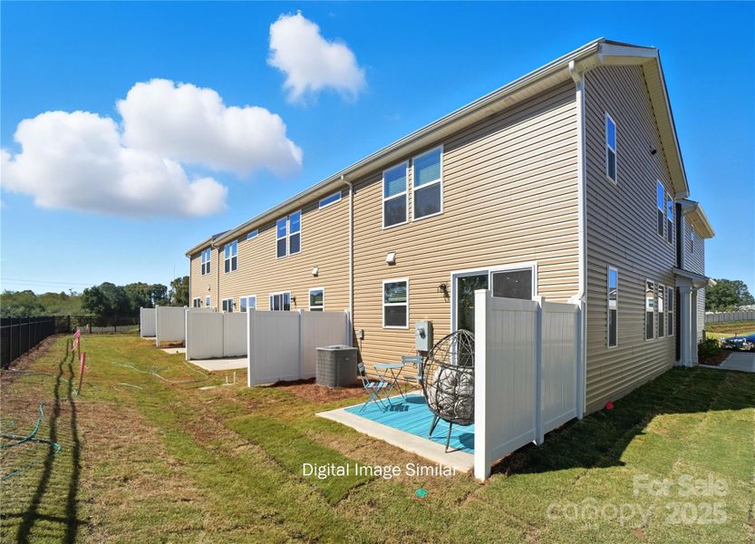 Exterior details and patio area of a home in Bailey Run, Charlotte (Image 19). Exterior details and patio area of a home in Bailey Run, Charlotte (Image 19).