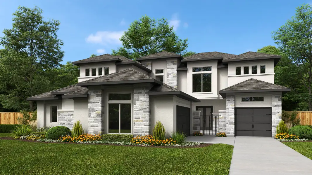 Representative exterior photo of a completed home built from the 4379S by Perry Homes in Elyson, Katy, TX (Image 3).