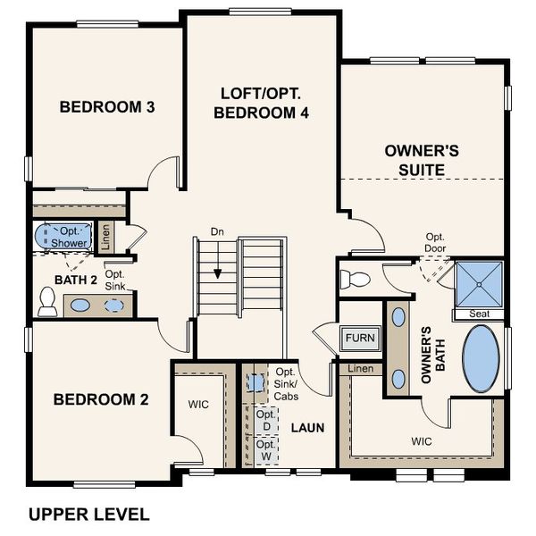 2D floor plan layout for the The Roosevelt by Century Communities in Legacy at Kime Ranch, Parker, CO (Image 5).